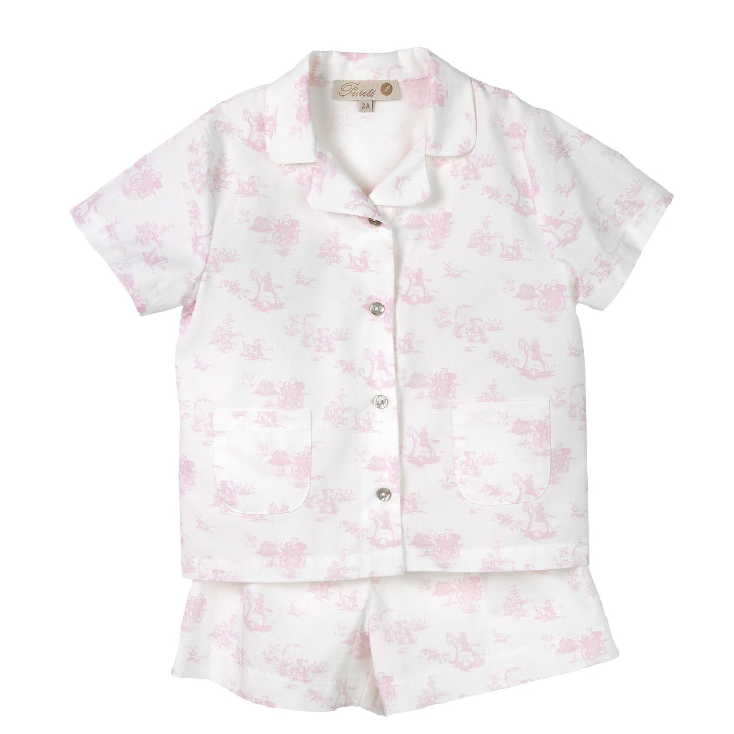 SS25 Pureté du Bébé Toile Du Jouy Cotton Shortie Pyjamas
