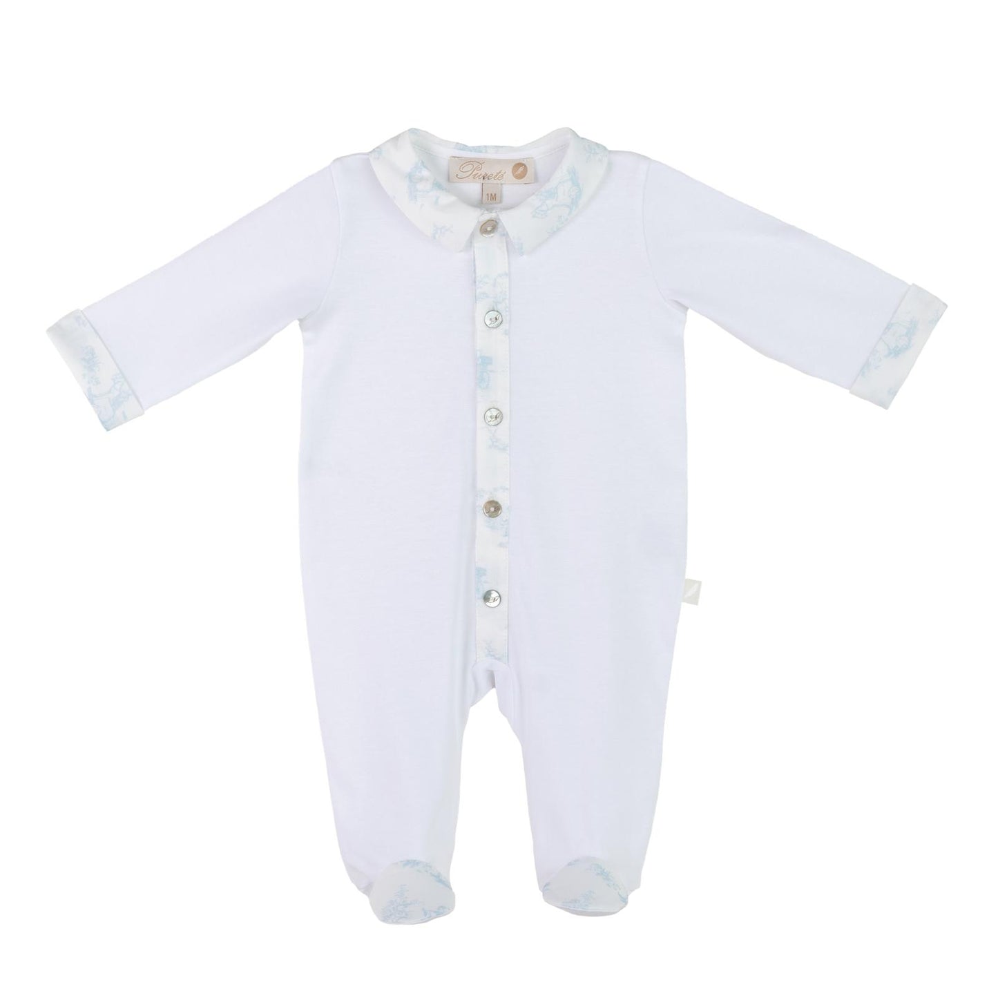 SS25 Pureté du Bébé Blue Toile Du Jouy Cotton Layette Set