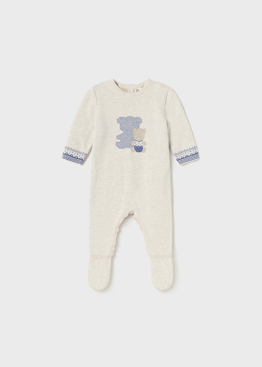 Mayoral Teddy Knit Blanket and Babygrow Set