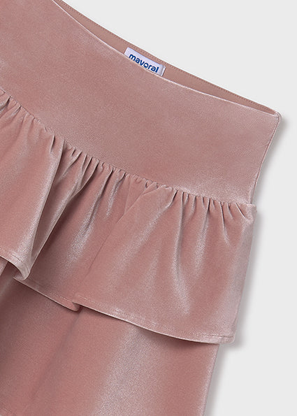 Mayoral Blush Velvet Skirt Set