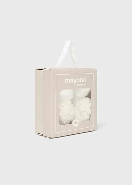 SS25 Mayoral Cream Headband & Bootie Set