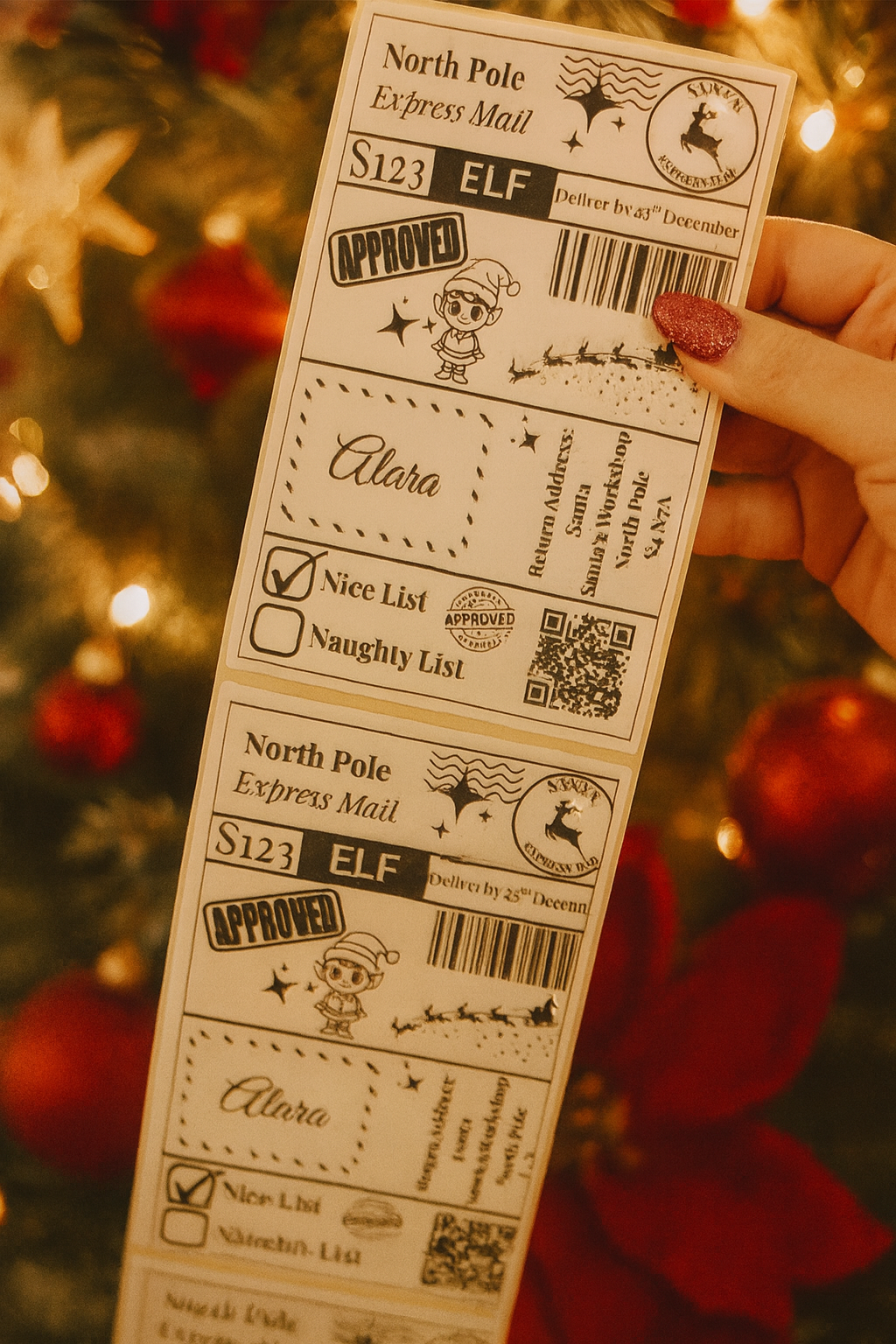 🎅 Personalised Santa Delivery Labels (FREE Black Friday Gift)