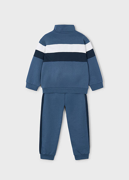 Mayoral Boys Blue Zip-Up Tracksuit Set | Sporty 2-Piece Jogger & Jacket Outfit (4–10 Years)