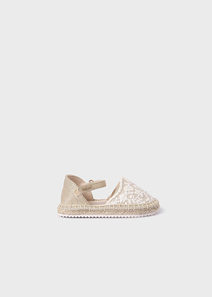 Mayoral Girls Gold Closed Toe Espadrilles