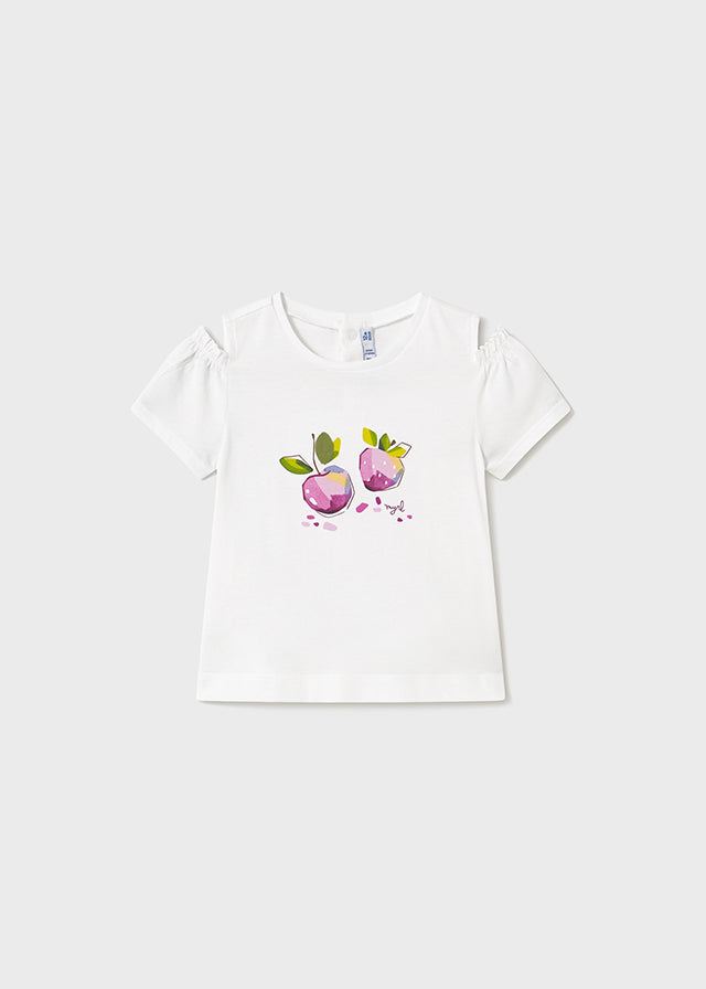 SS25 Mayoral Toddler Cherry Casual T Shirt and x2 Cycling Shorts Set