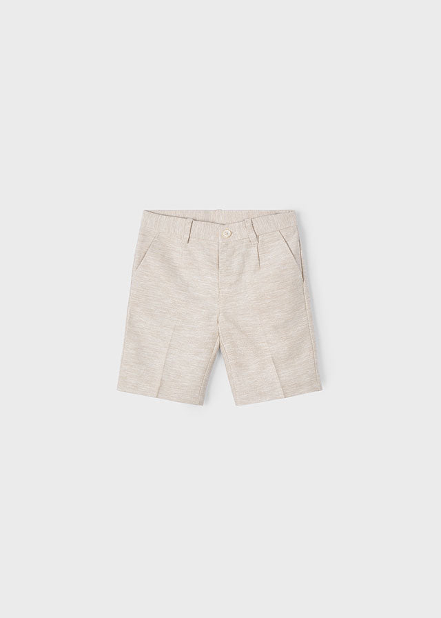 SS25 Mayoral Smart Polo Top and Linen Bermuda Shorts Set