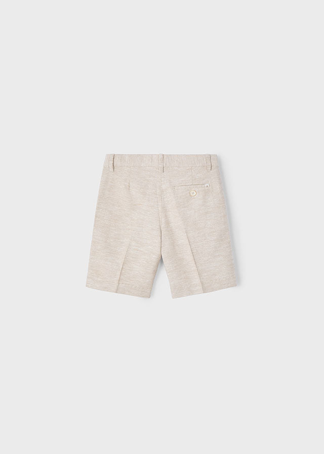 SS25 Mayoral Smart Polo Top and Linen Bermuda Shorts Set