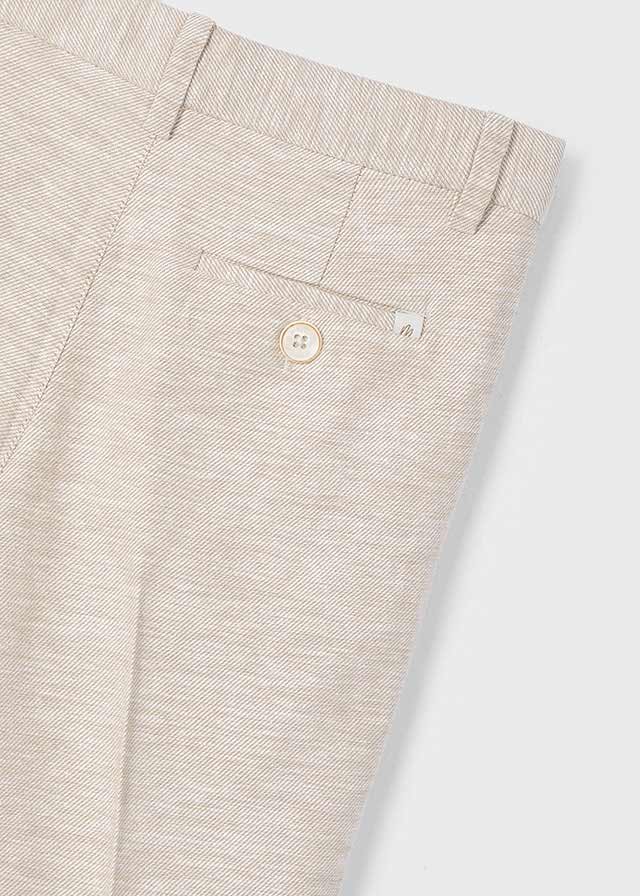 SS25 Mayoral Smart Polo Top and Linen Bermuda Shorts Set