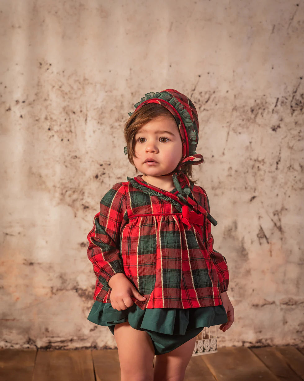 Babine Baby Christmas Collection Red, Green & Gold Dress