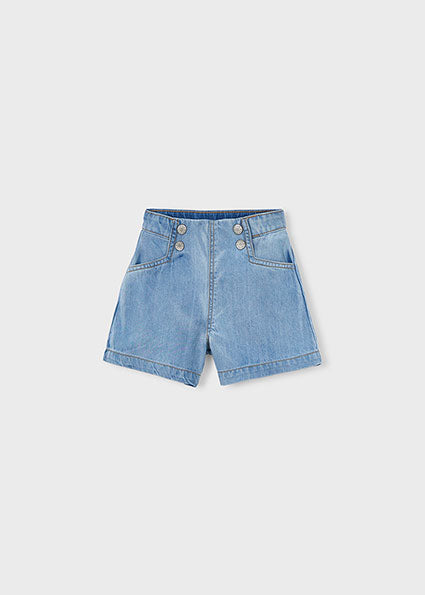 Mayoral Girls Salmon Pink Graphic T-Shirt & Denim Shorts Set | 2-Piece Shorts Set (5–10 Years)
