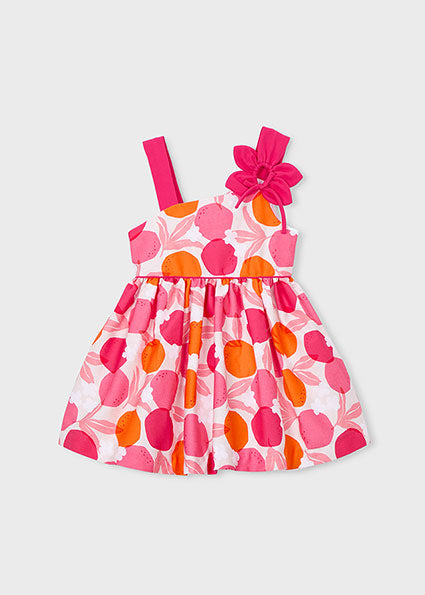 Mayoral Girls Asymmetric Clover Printed Dress | Printed Dress (5–10 Years)