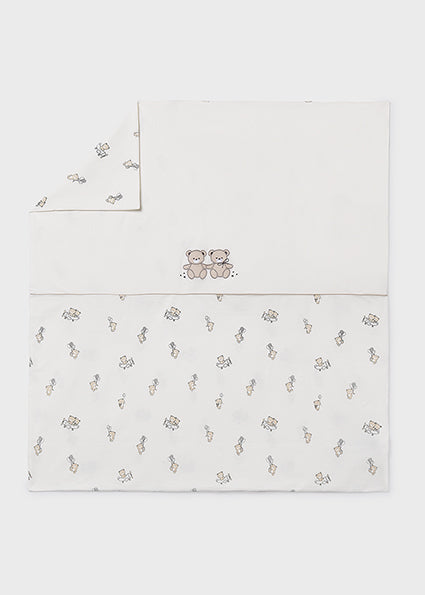 Mayoral Baby Boy Cream Teddy Swaddle Blanket | Cream Teddy Swaddle Blanket