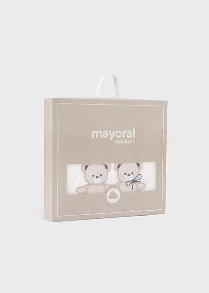 Mayoral Baby Boy Cream Teddy Swaddle Blanket | Cream Teddy Swaddle Blanket