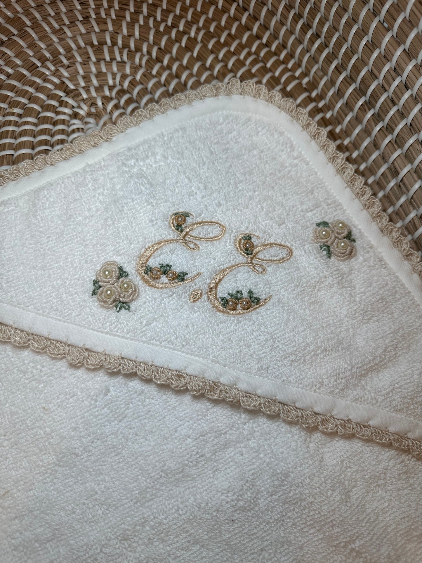 MADE TO ORDER Crochet Personalised Hooded Towel