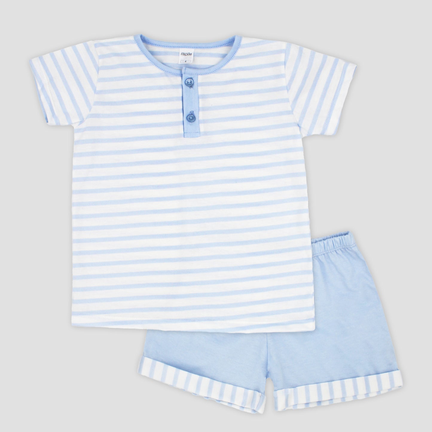 SS25 Rapife Blue Striped Shorts Set