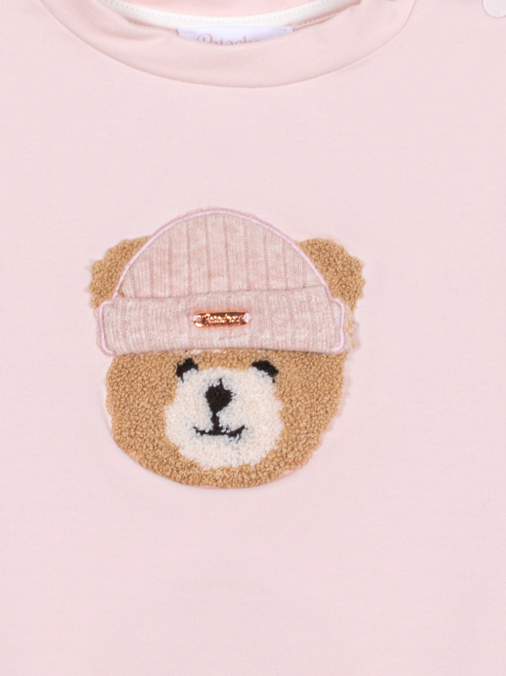 Patachou Girls Baby Pink Bear Tracksuit Set | Winter Bear With a Beanie Set (6 Months-6 Years)
