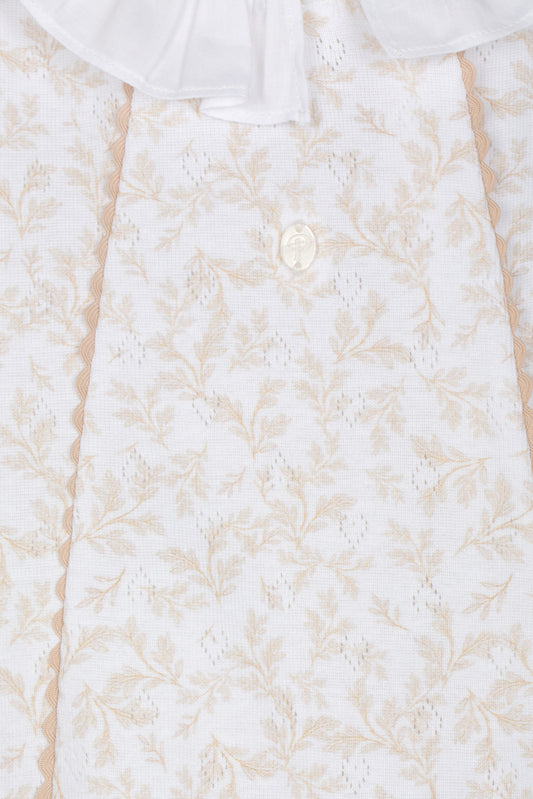 Patachou Baby Pink Soft Knit Toile Babygrow | Toile Babygrow With Peter Pan Collar (1-6 Months)