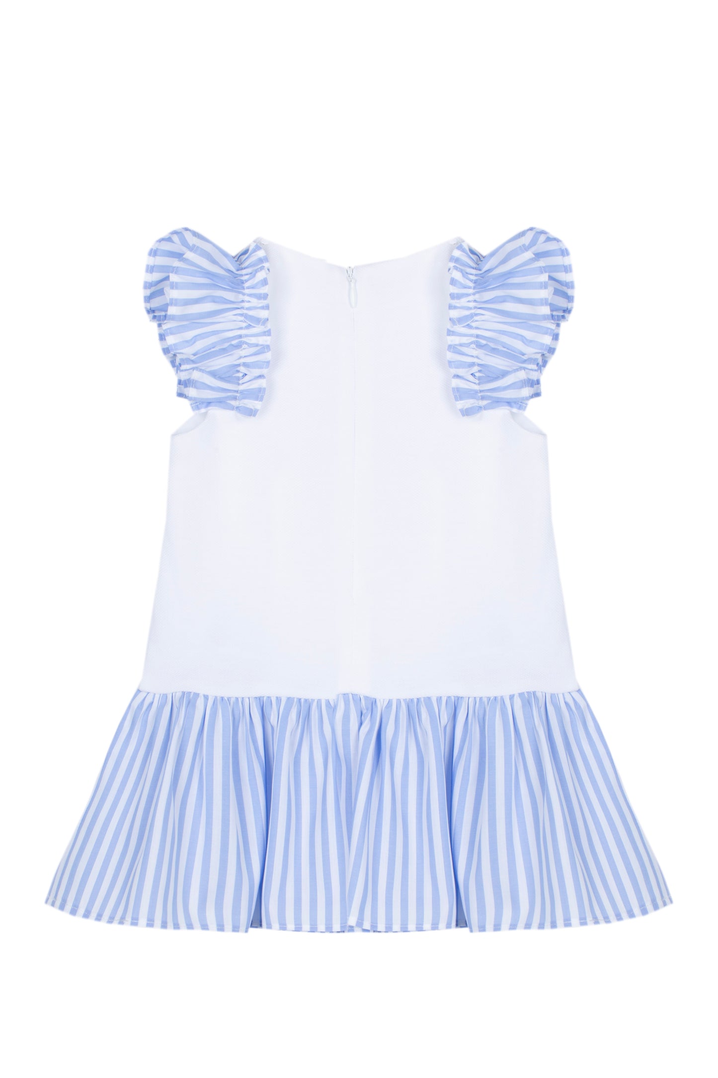 Patachou Girls Blue & White Stripe Dress | Blue & White Summer Dress (12M-3 Years)