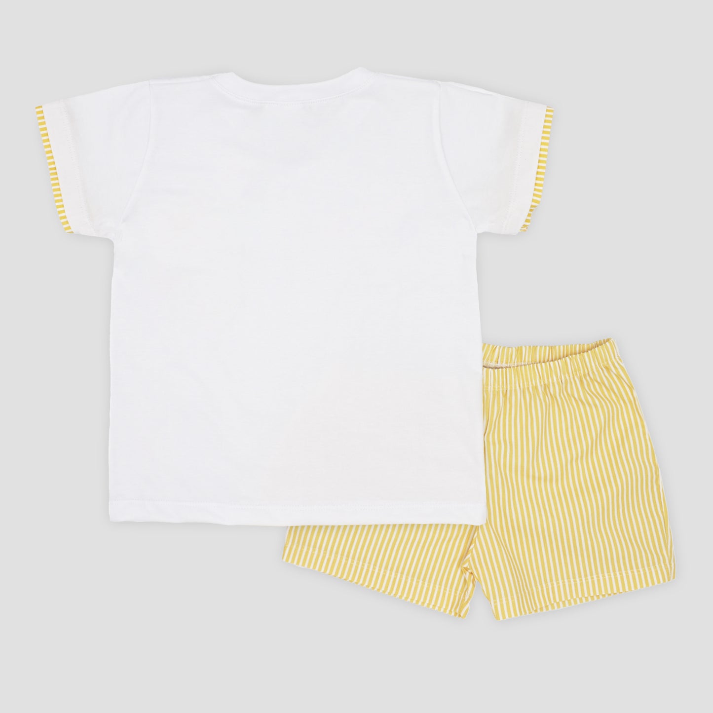 SS25 Rapife Yellow Stripe Pocket Tee & Shorts Set