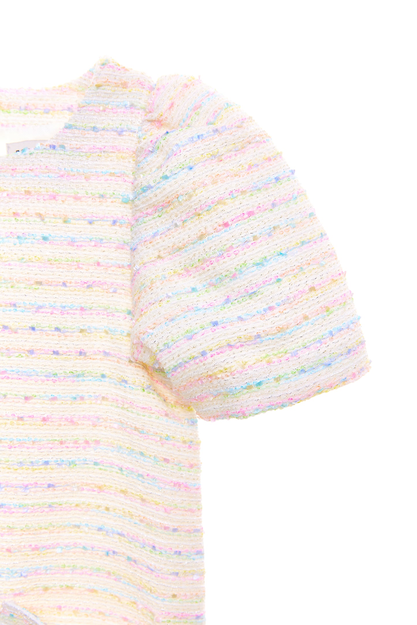 SS25 BCBG Cream Tweed Dress