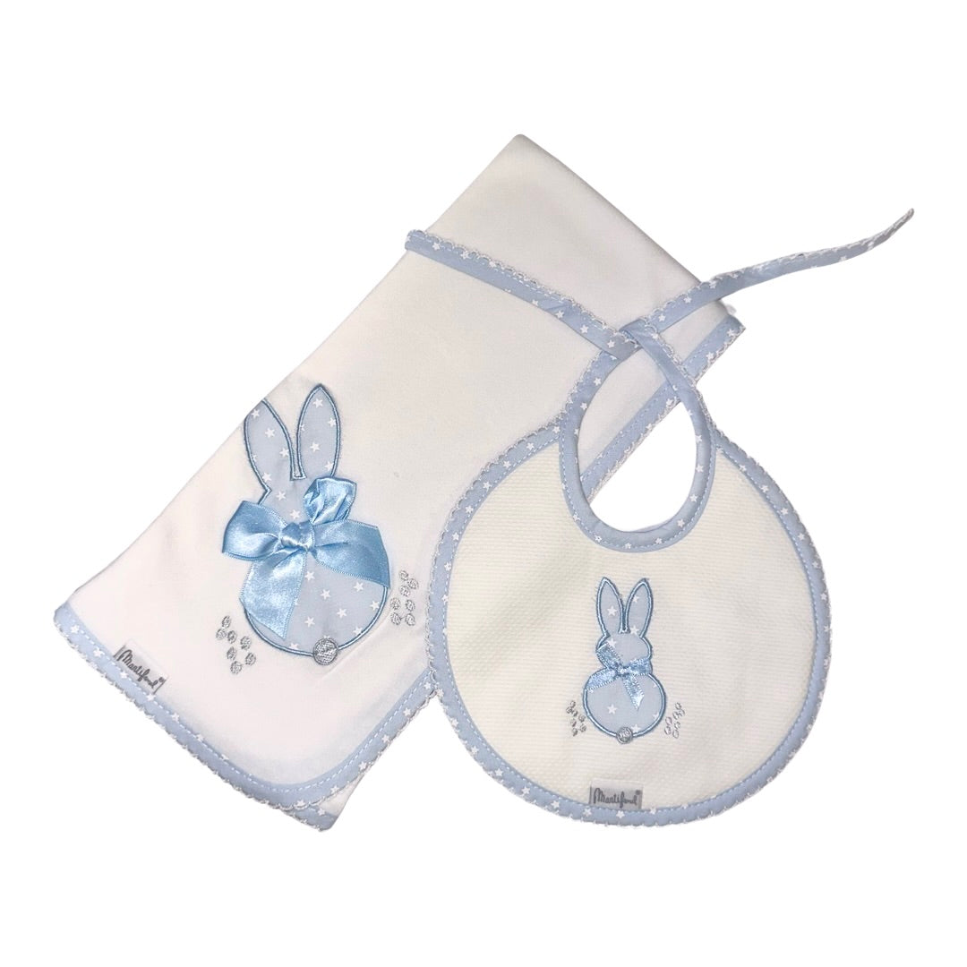Bunny Bib & Small Blanket Set