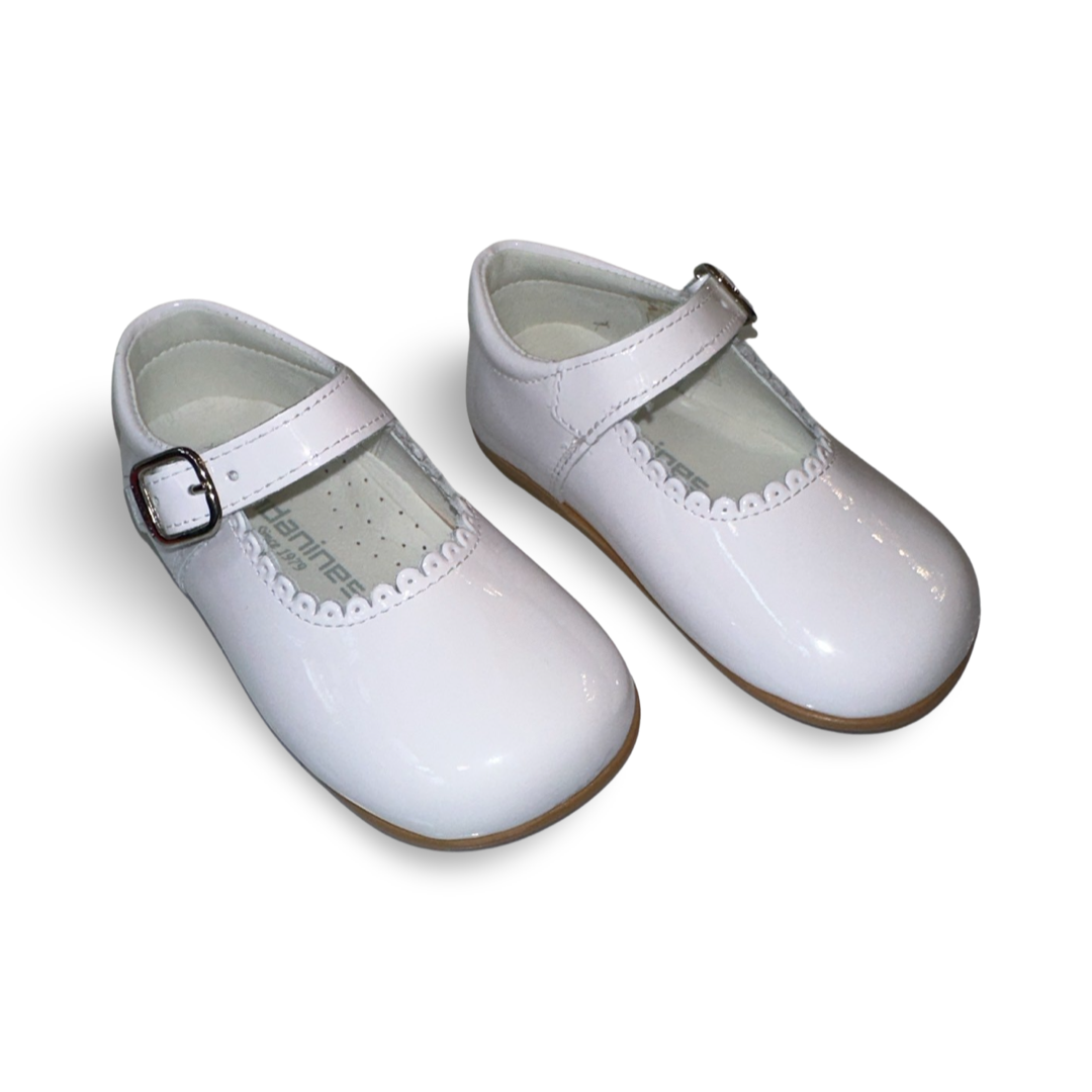 Girls Mary Janes White Patent