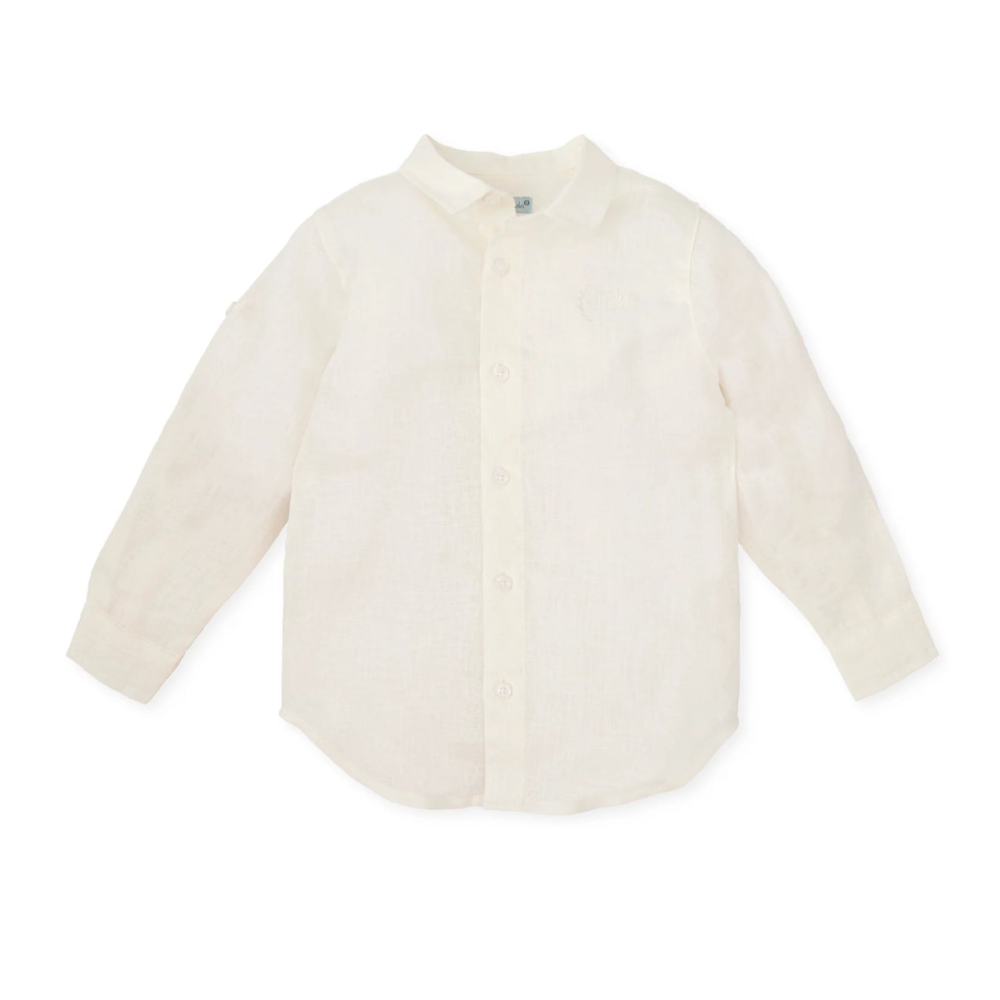 Tutto Piccolo Boys Blue Bermuda Shorts and Linen Shirt