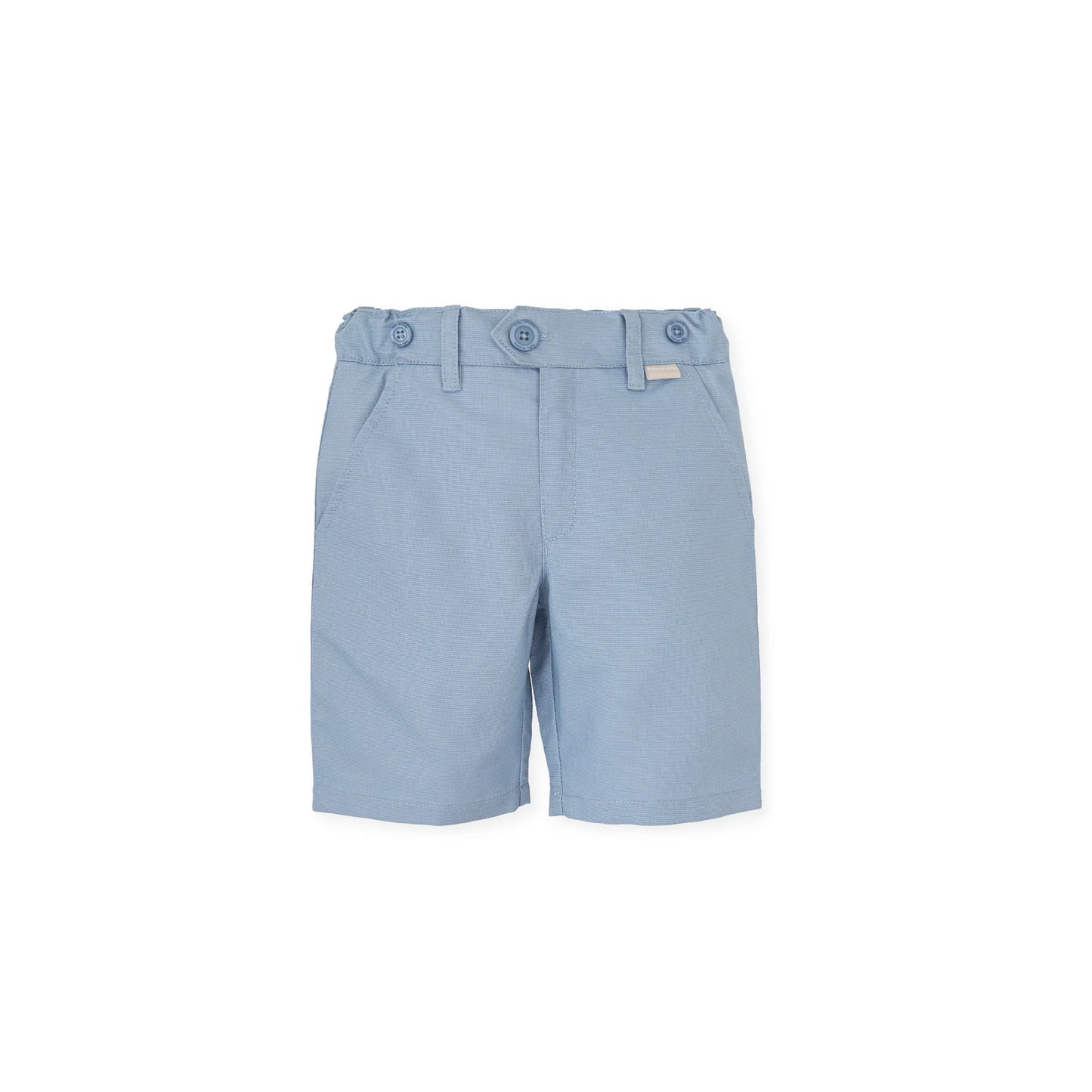 Tutto Piccolo Boys Blue Bermuda Shorts and Linen Shirt