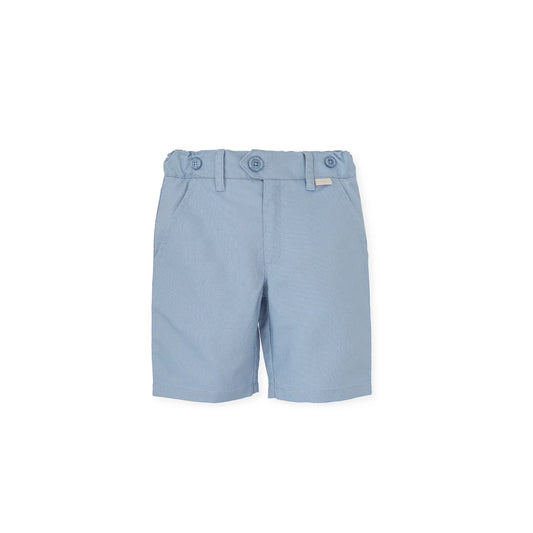 Tutto Piccolo Boys Blue Bermuda Shorts and Linen Shirt