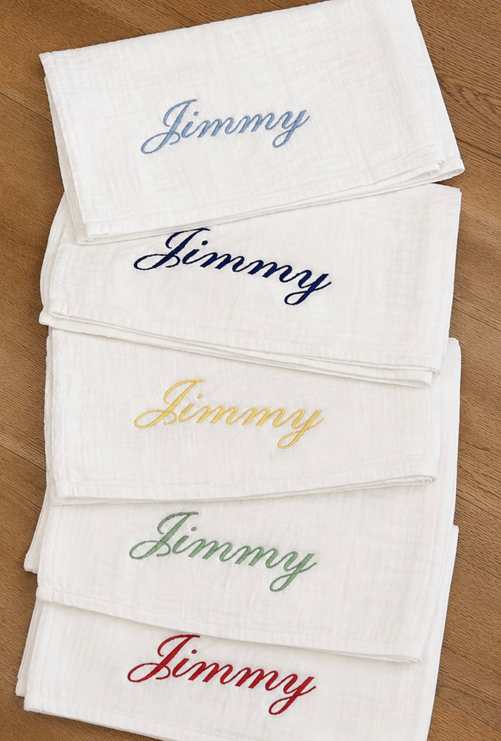 Personalised Muslin | Embroidered Name or Initials