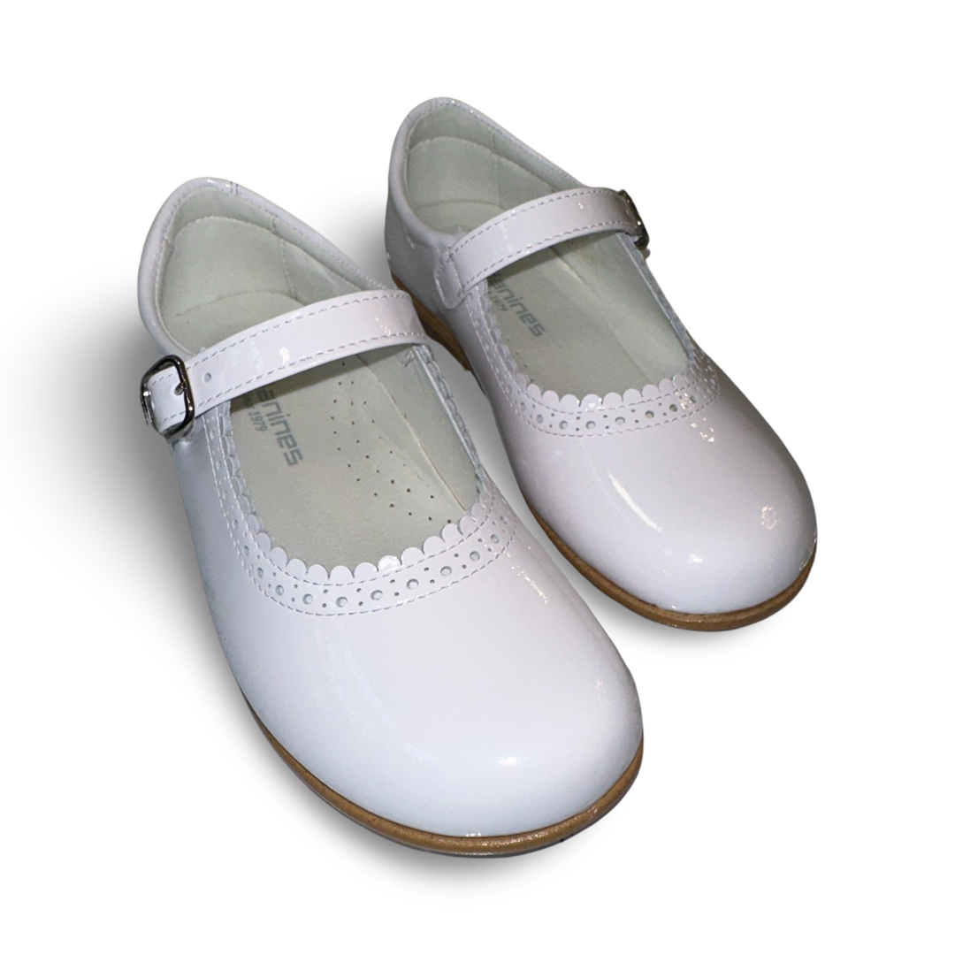 Girls Mary Janes White Patent