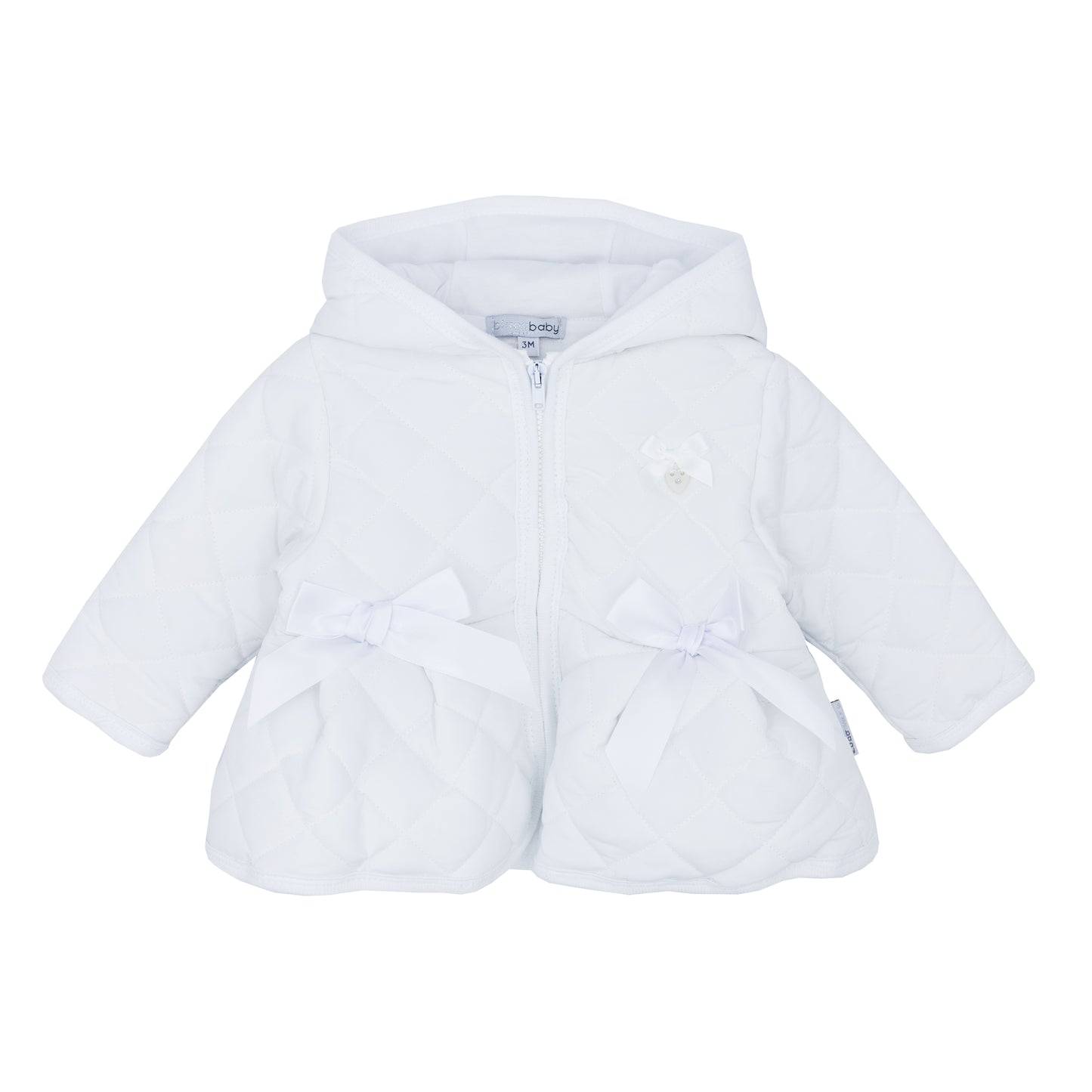 Blues Baby Girls White Quilted Jacket