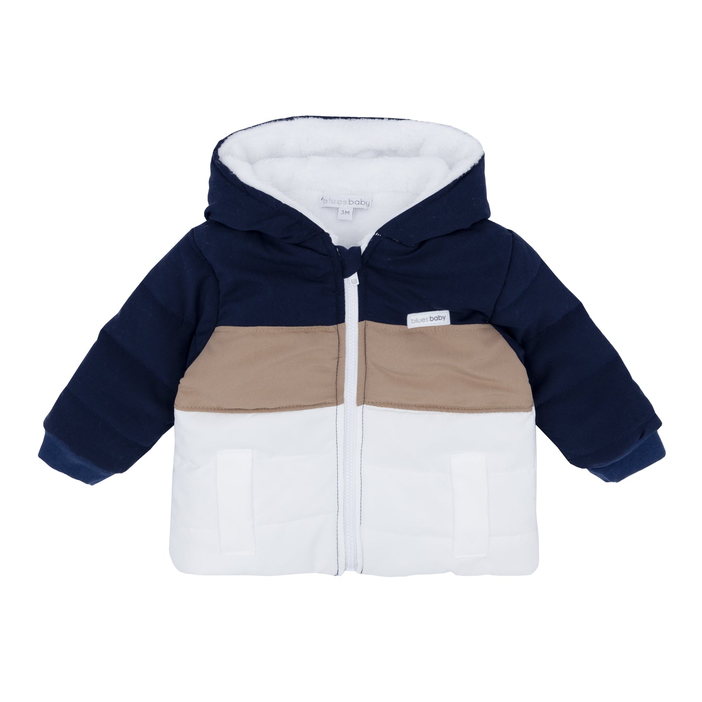 Blues Baby Navy/Beige Colour-Block Jacket