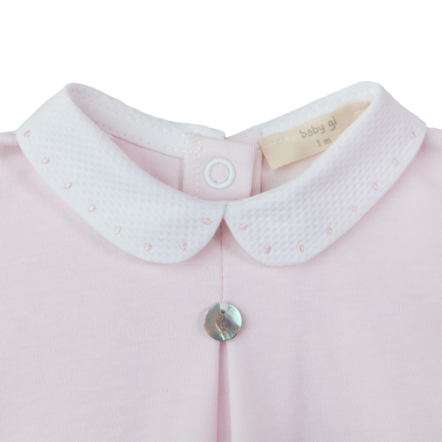 Baby Gi Pink Cotton Two Piece Outfit & Bib
