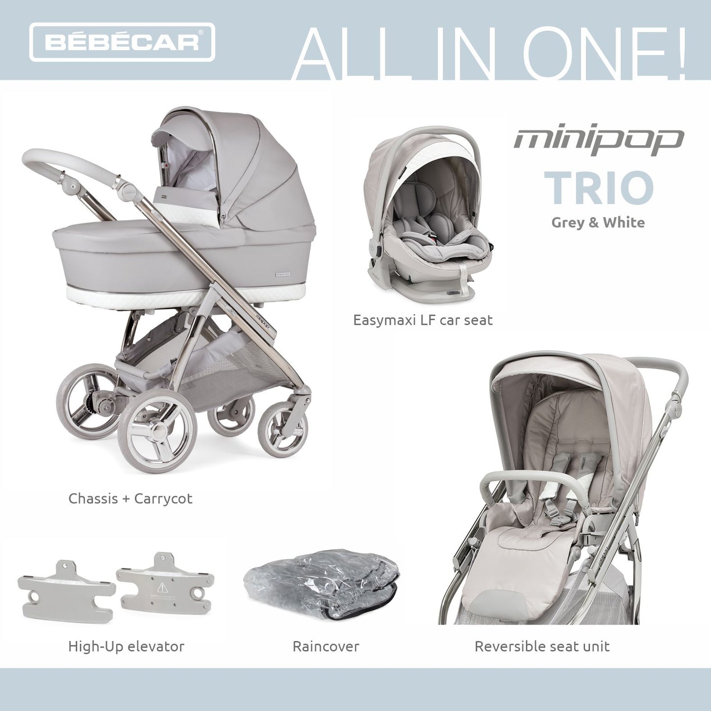 TRIO Minipop Silver Grey - 2-4 Week lead time