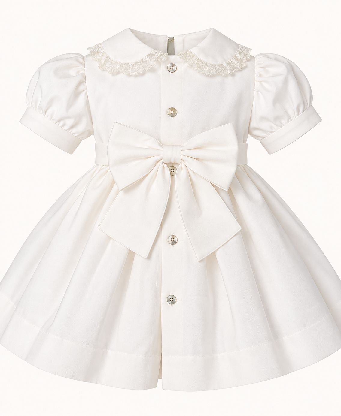 Christmas at Claridge's Collection - Ivory & Red Hand Smocked Girls Dress | 6m-6y