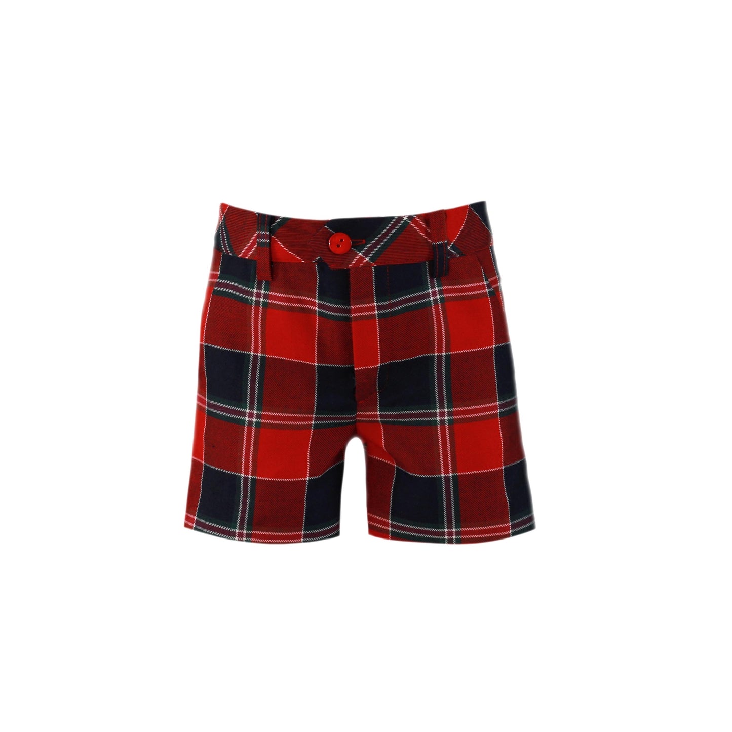 Miranda Red & Navy Tartan Shorts Set