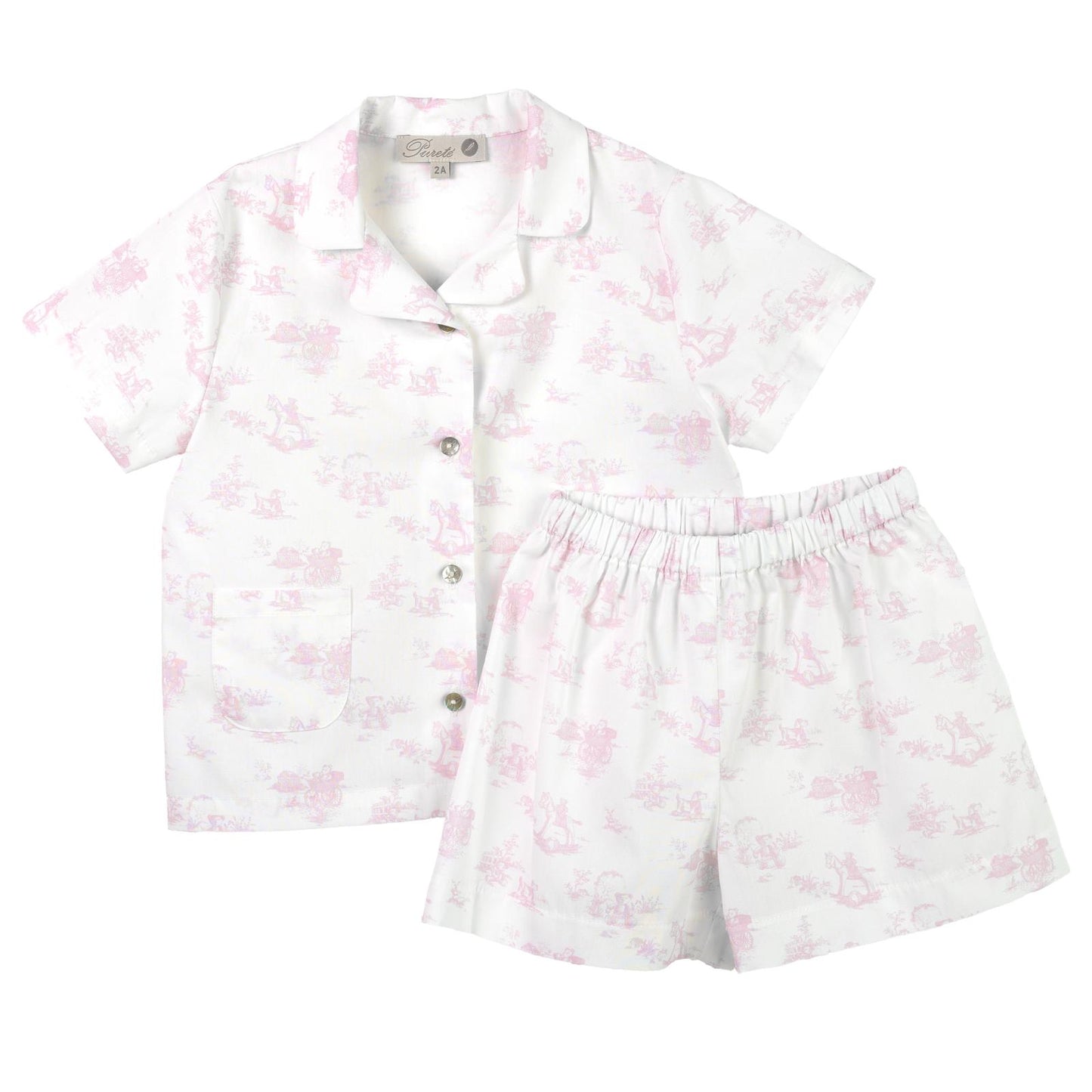 SS25 Pureté du Bébé Toile Du Jouy Cotton Shortie Pyjamas