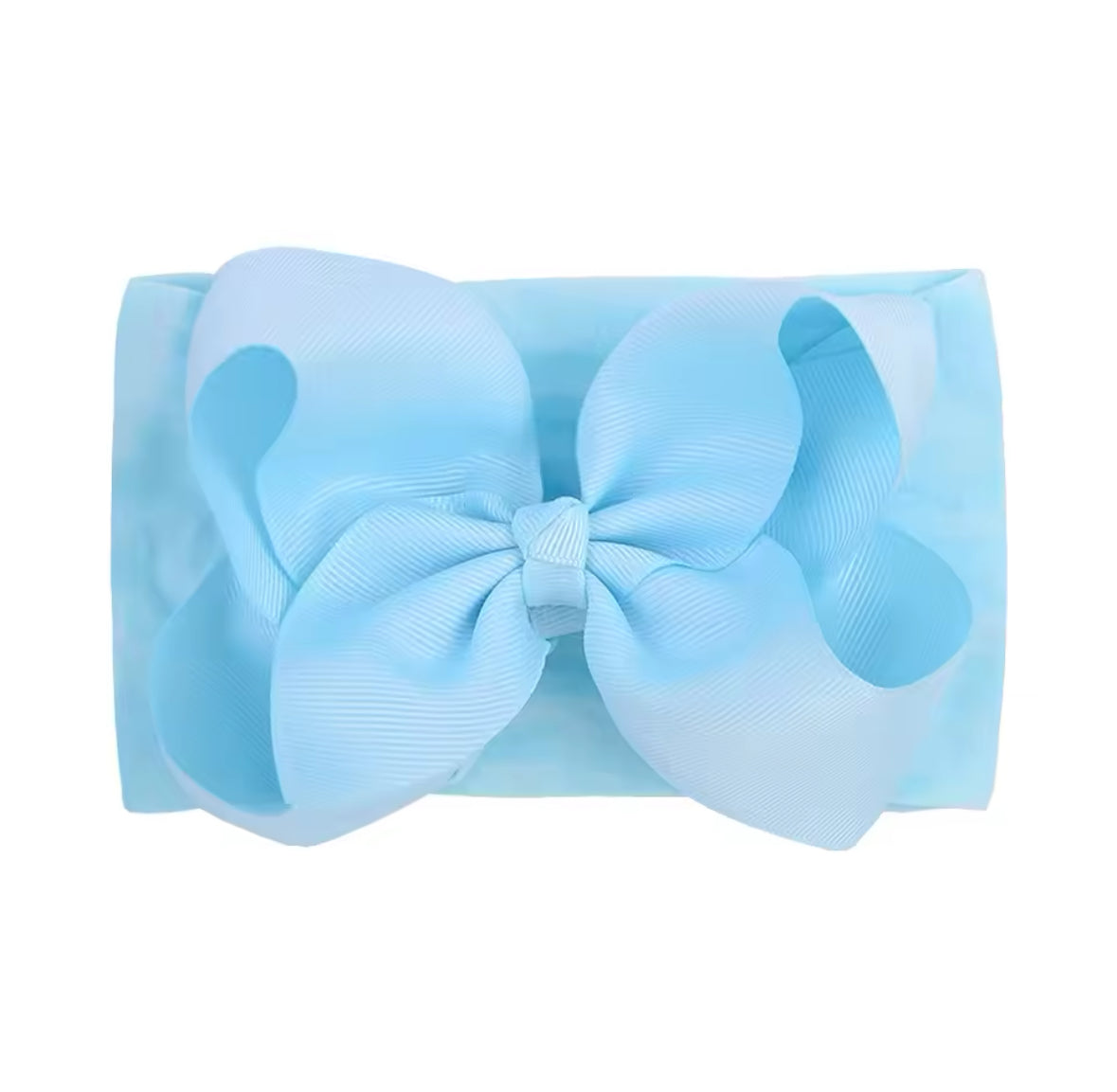 Little Stars ‘Baby Blue’ Large Bow Baby Headband