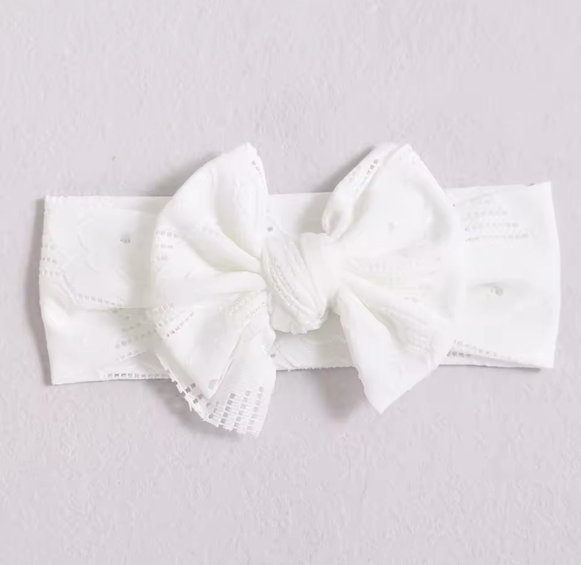 Little Stars ‘White’ Lace Baby Bow Headband