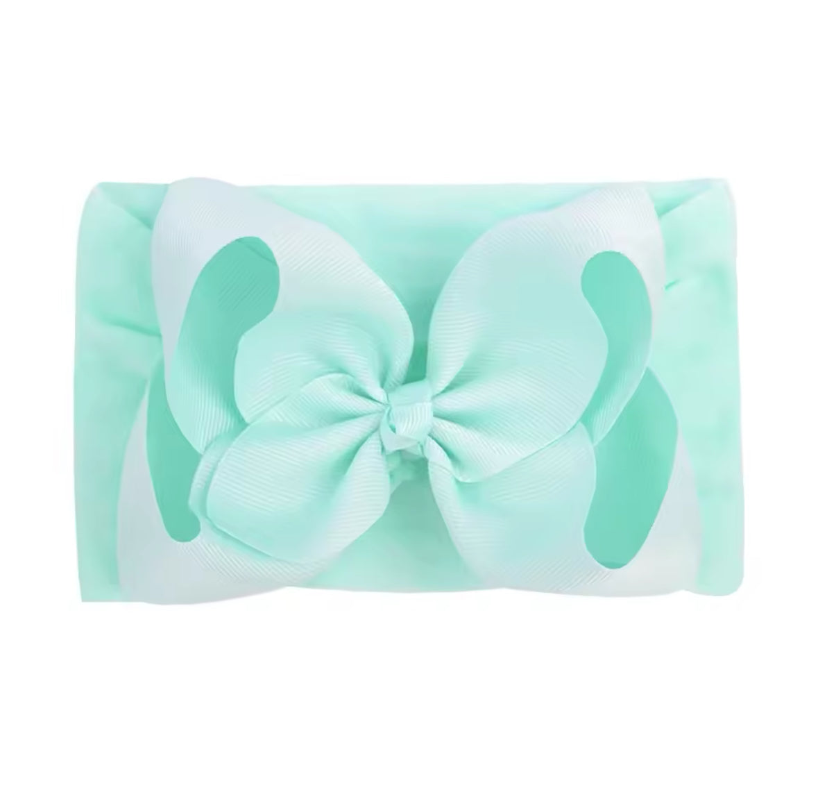 Little Stars ‘Aqua Green’ Large Bow Baby Headband
