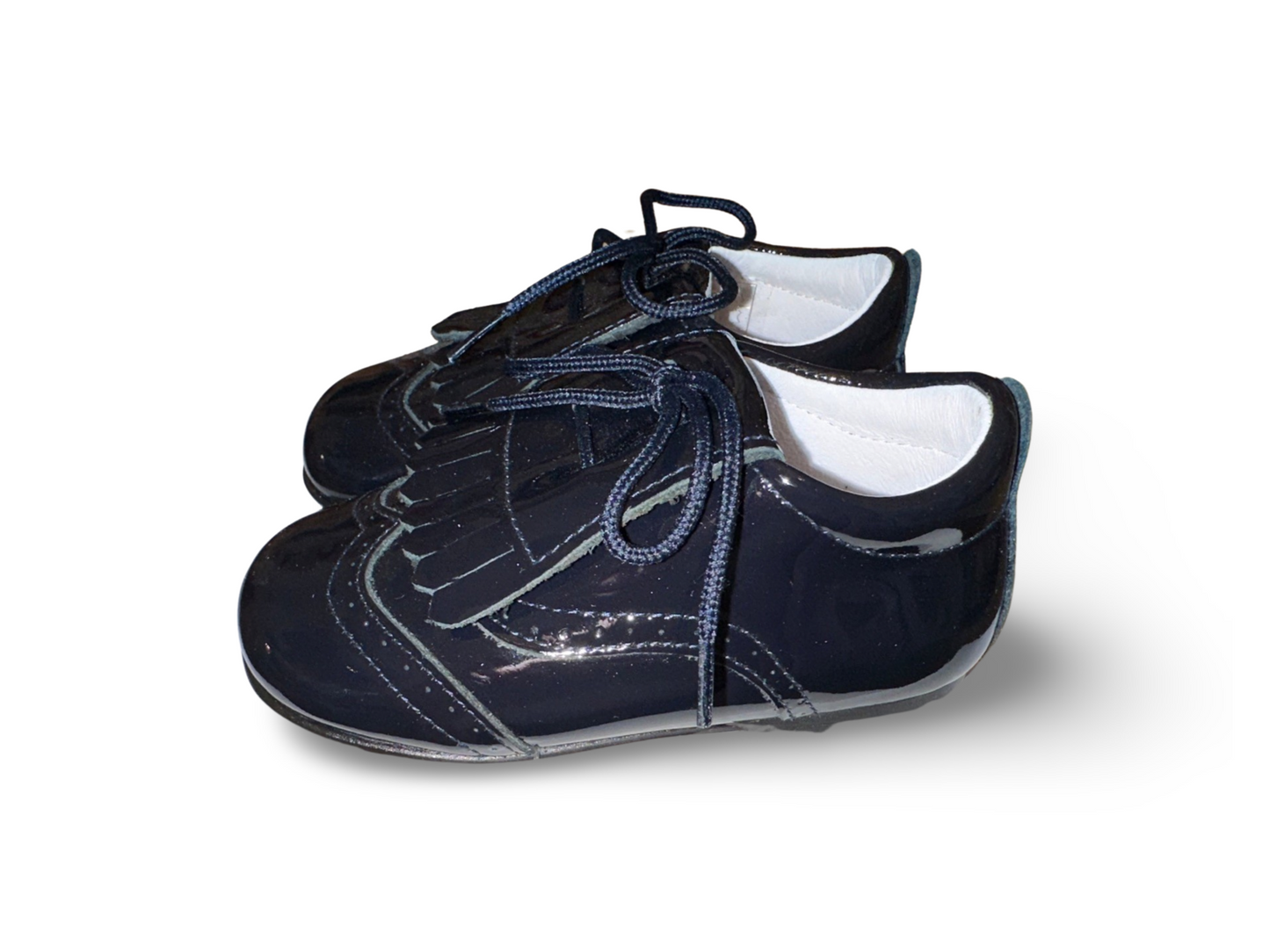 Pretty Originals Boys Patent Shoes Navy