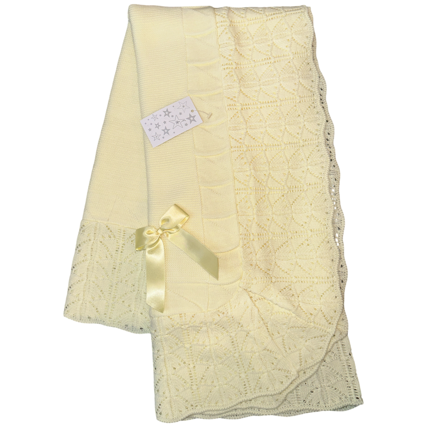 Little Stars Lemon Blanket with Bow