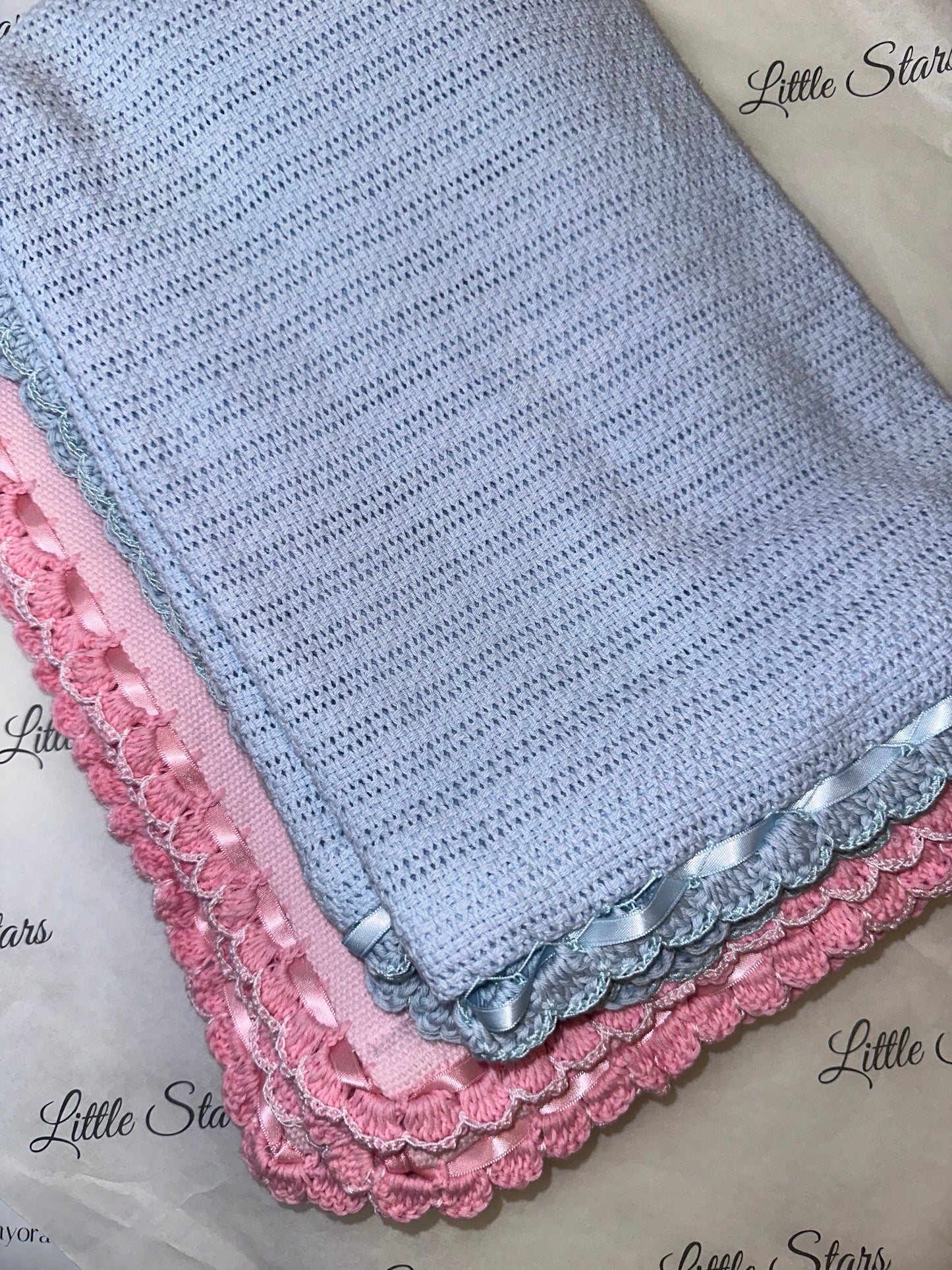 Little Stars Childrenswear Crochet Cellular Blankets