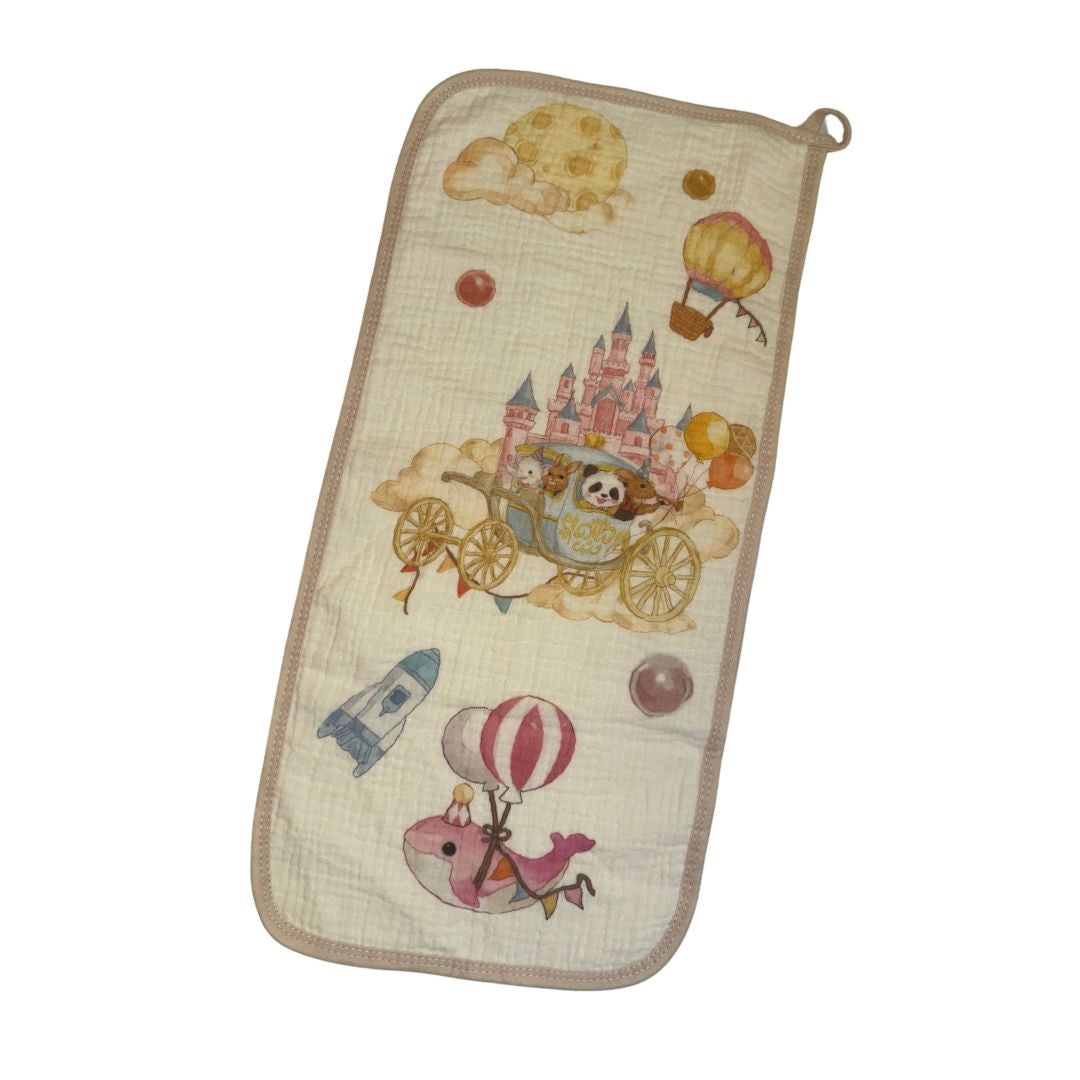 Little Stars ‘Carriage' Muslin Burp Cloth