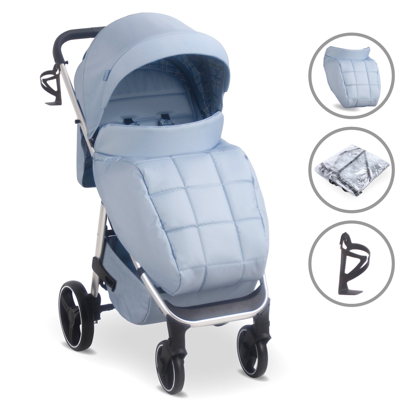 MB160 Pushchair - Blue Plaid