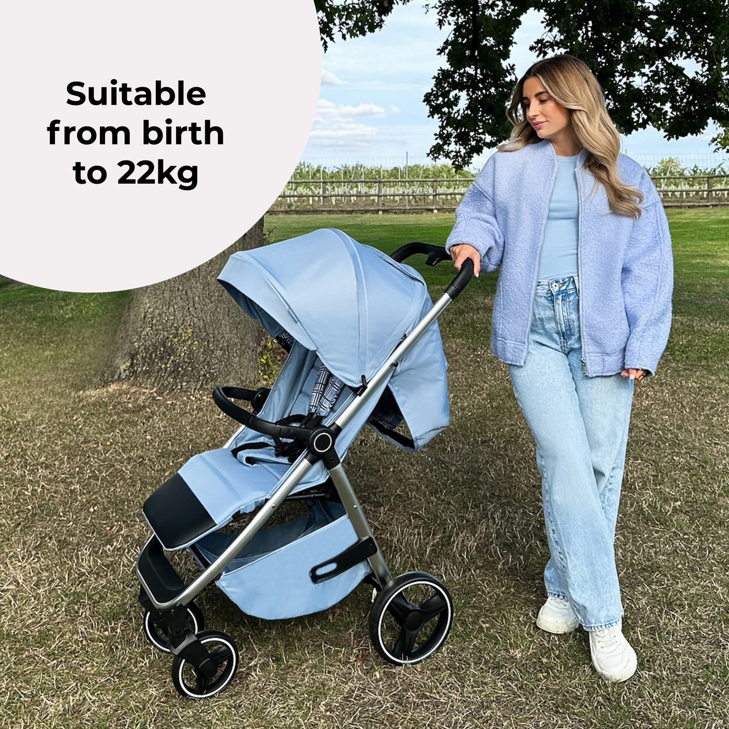 MB160 Pushchair - Blue Plaid