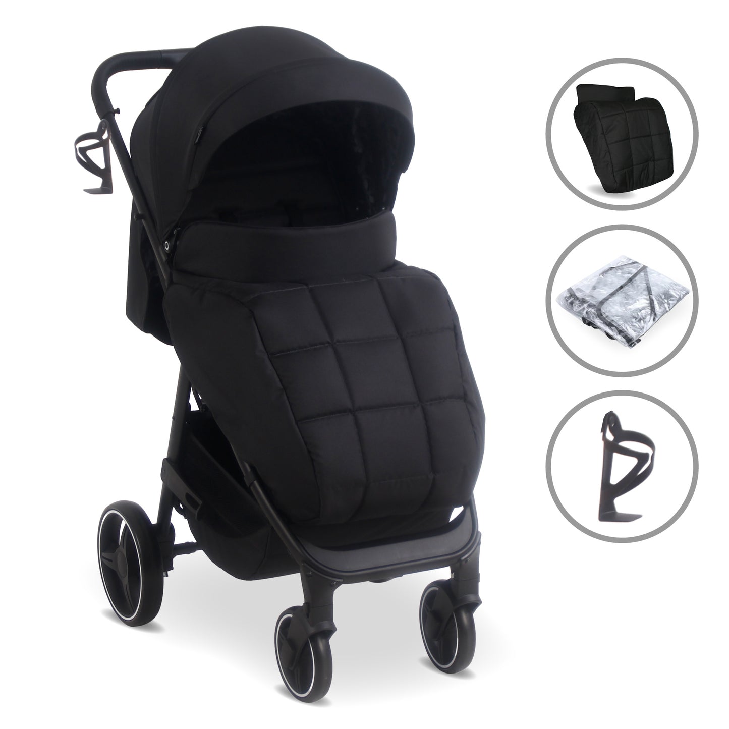 MB160 Pushchair - Black Leopard