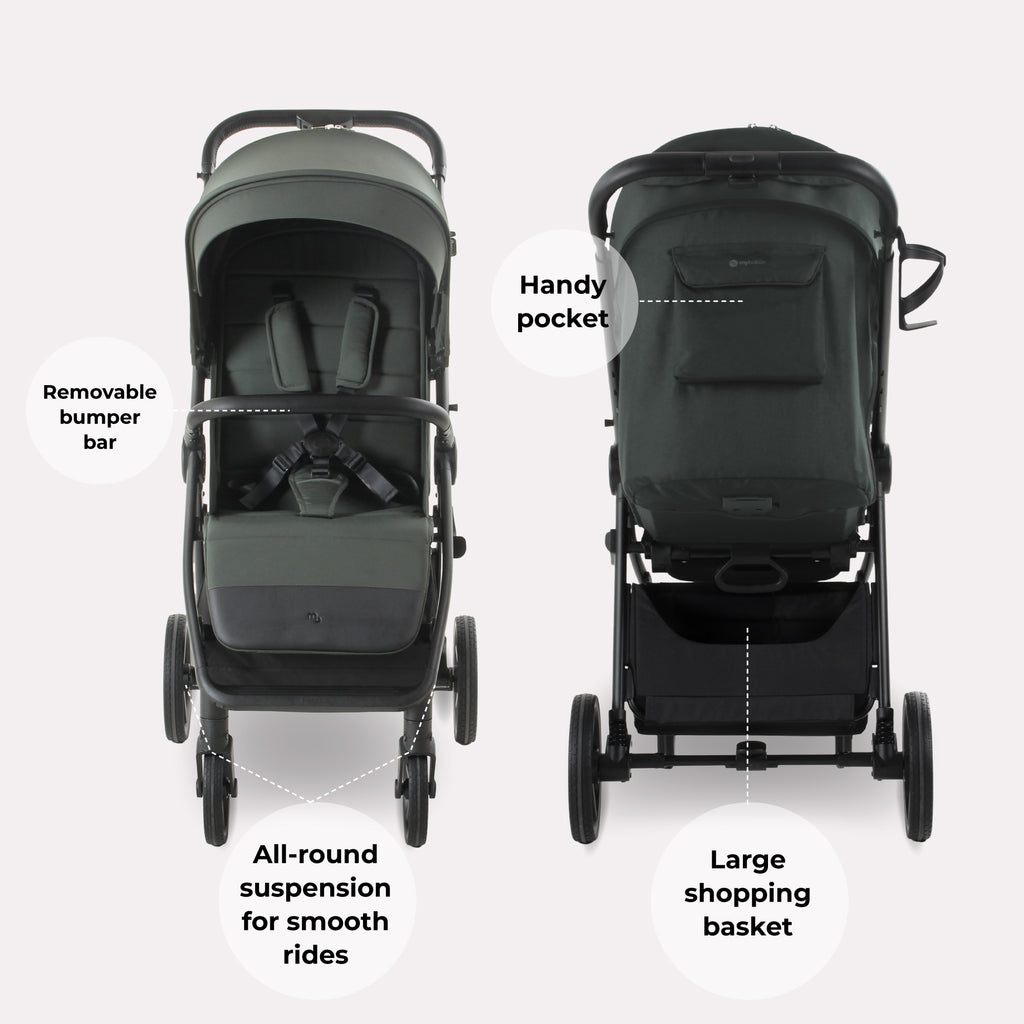 MB170 Plus Pushchair - Forest Green