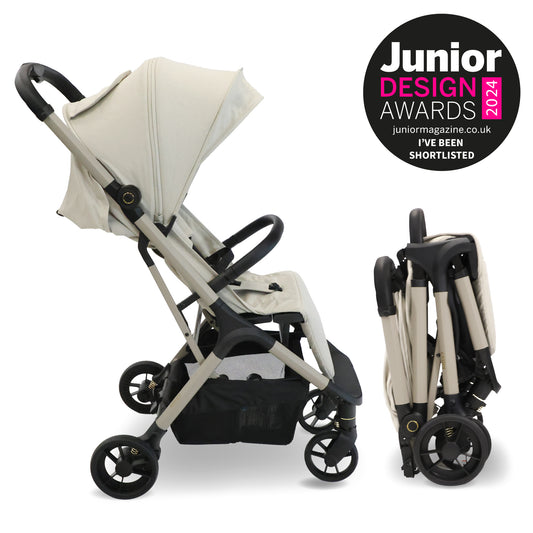 MBX7 Plus Auto Fold Stroller - Ivory